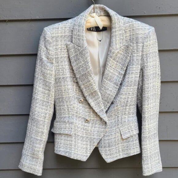 Zara Jackets & Blazers - Zara Gray Tweed Blazer